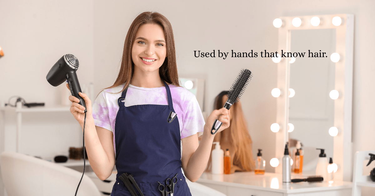 Elegant black round hair brush for silky smooth styling