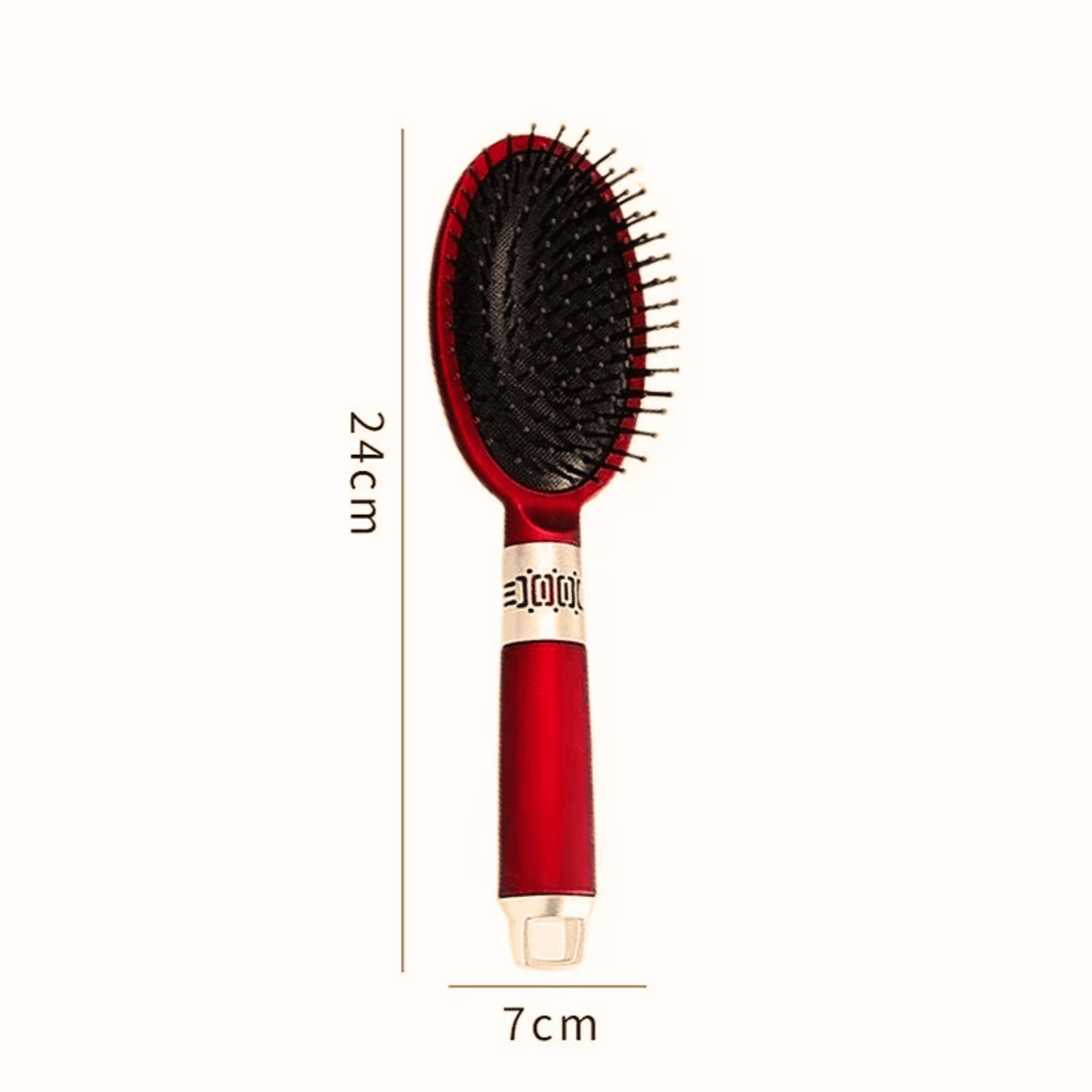 Premium red round hair brush for soft shiny hair