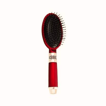 Premium red round hair brush for soft shiny hair