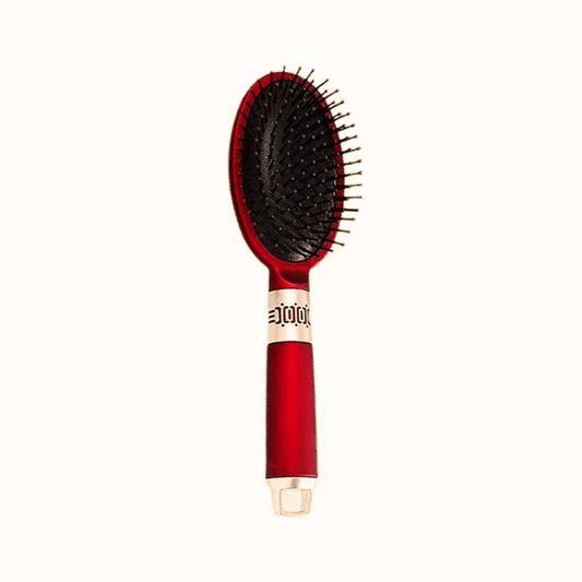 Premium red round hair brush for soft shiny hair