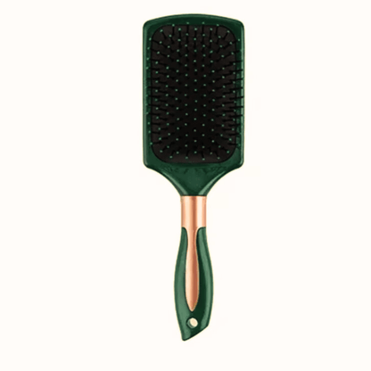 Elegant green hair brush for soft detangling