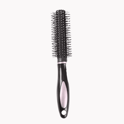 Elegant black round hair brush for silky smooth styling