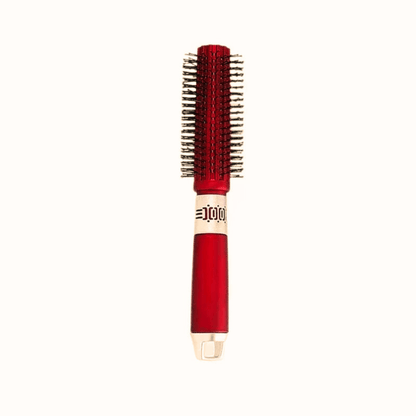 Premium red round hair brush for soft shiny hair