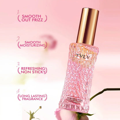 Romantic Fragrance Hair Care Essential Oil Spray, Fragrance Hair Conditioner, Smoothing Hair Oil Anti-Frizz, Moisturizing and Nourishing, Heat Protection, Long-Lasting Fragrance, Refreshing and Easily Absorbed, Smooth Hair Care Spray 45Ml/Bottle-1 Bottle