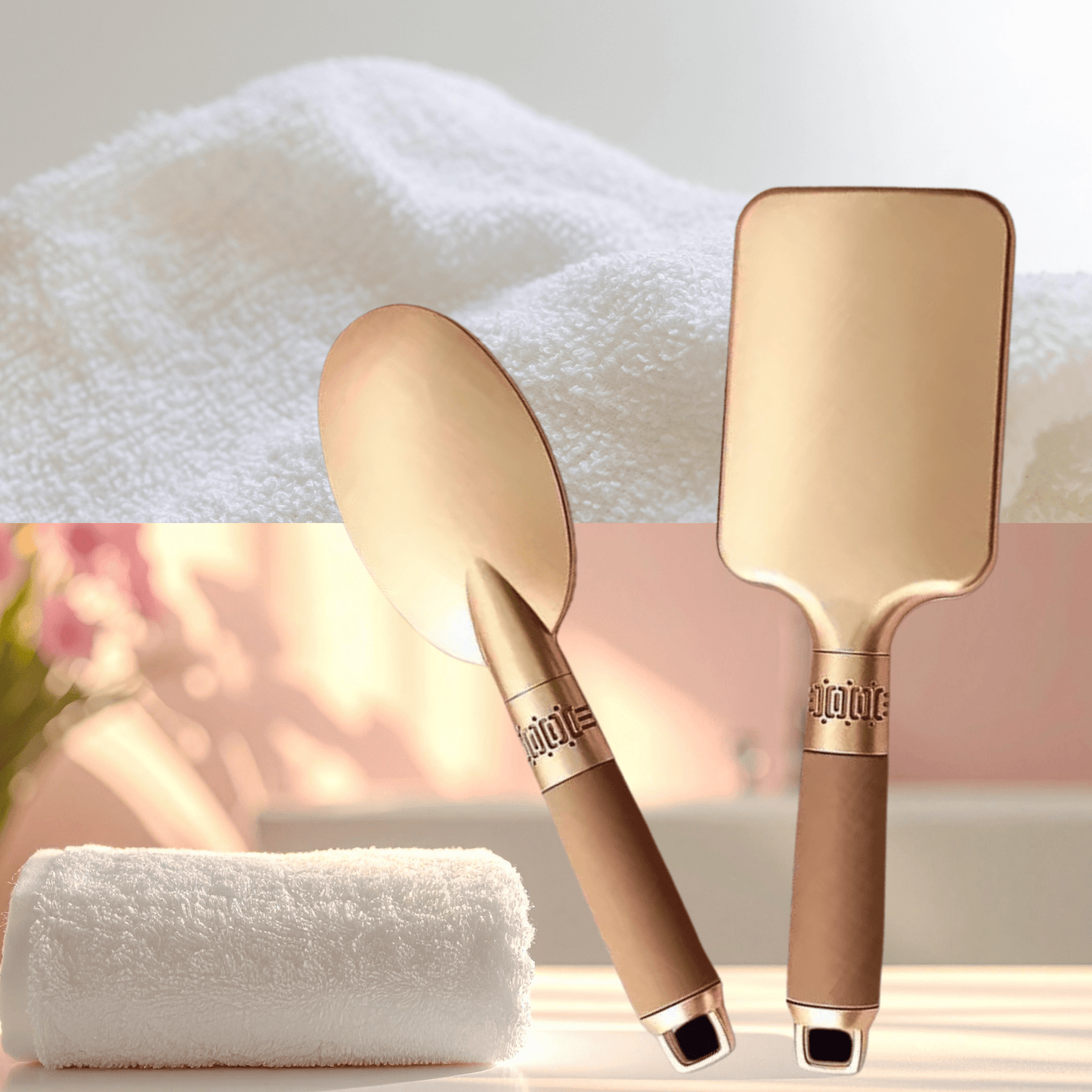 Elegant gold hair brush for smooth and silky hair